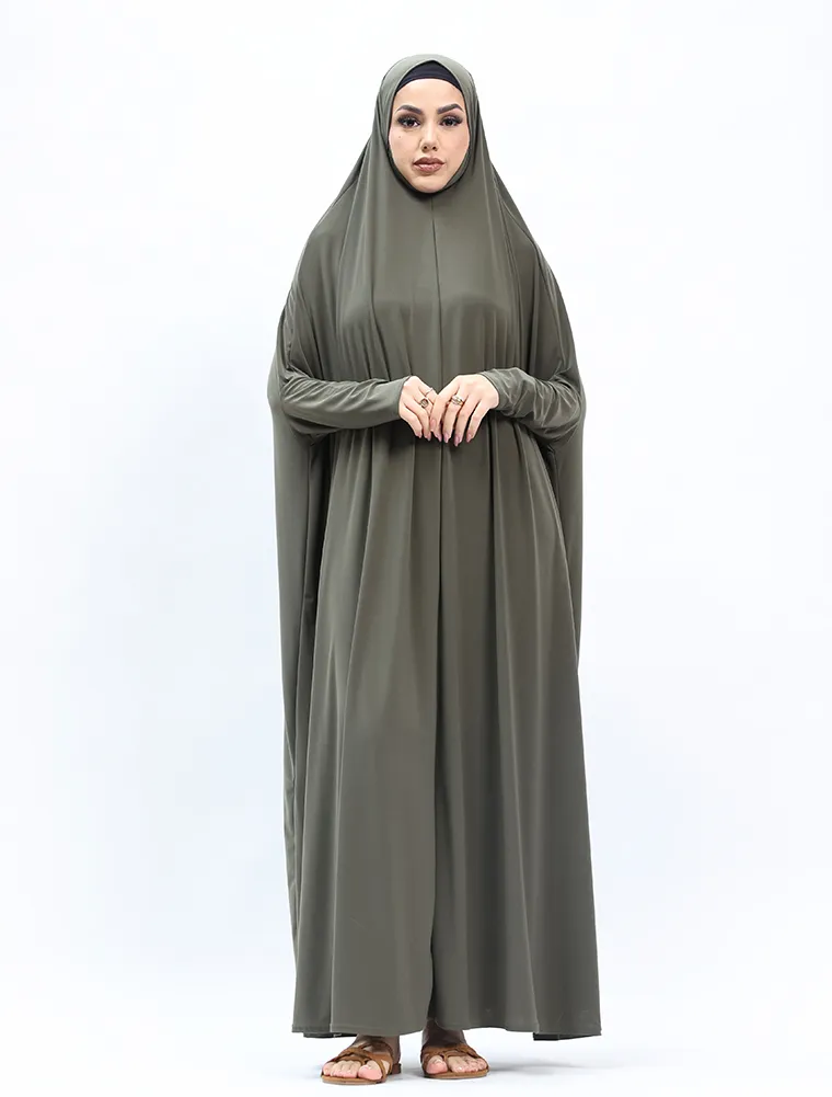 Khaki Jersey Jilbab